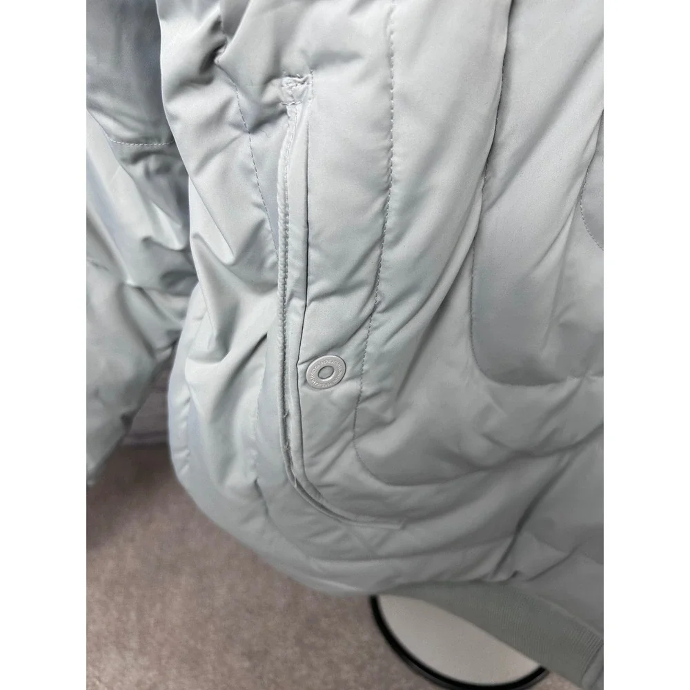 VTG Pepe Jeans London Quilted Bomber Jacket Mens XXL Gray Full Zip Puffer‎ Coat